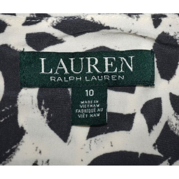 Lauren Ralph Lauren Women's Size 10 Faux Wrap Sheath Dress Stretch Rushed Gray - Picture 10 of 12